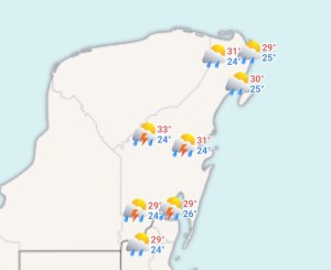 Clima hoy en Cancún y Quintana Roo: Lluvias muy fuertes con descargas eléctricas