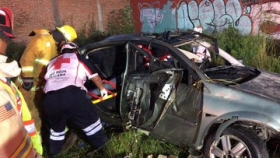 El conductor qued&oacute; prensado   