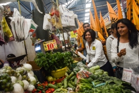 Locatarios y habitantes reconocen a la perredista como oriunda del lugar