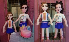 Las piñatas en venta.