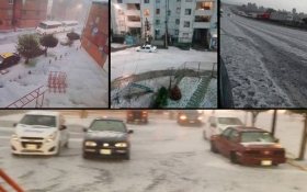 Así se tiñeron de blanco las calles poblanas 