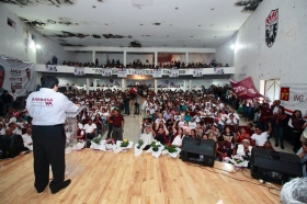 Habitantes del municipio de Juan Galindo dieron su respaldo a Miguel Barbosa Huerta