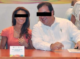 Karime Macías y el exgobernador Javier Duarte.