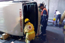 El conductor de la unidad tambi&eacute;n result&oacute; lesionado 