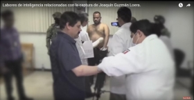 Momento del fichaje de Joaquín Guzmán Loera