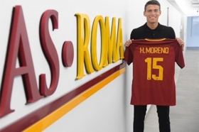 Héctor Moreno contento en la Roma