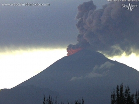 Actividad del Popocatépetl