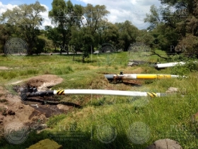 En el sitio se acondicionó un lugar para permitir la extracción de hidrocarburo mediante la ordeña del ducto