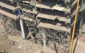 Realizaban trabajos de demolici&oacute;n del edificio.